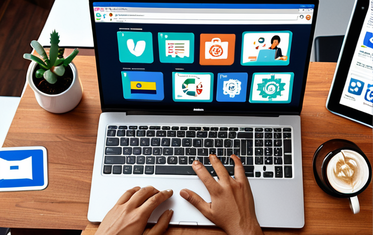 ** A freelancer working on a laptop, surrounded by icons representing Latin American tech companies and content marketing. Focus on bright, modern design. *Prompt: Freelancer working on laptop. Icons of LATAM tech companies. Content marketing symbols. Bright, modern workspace.*
**